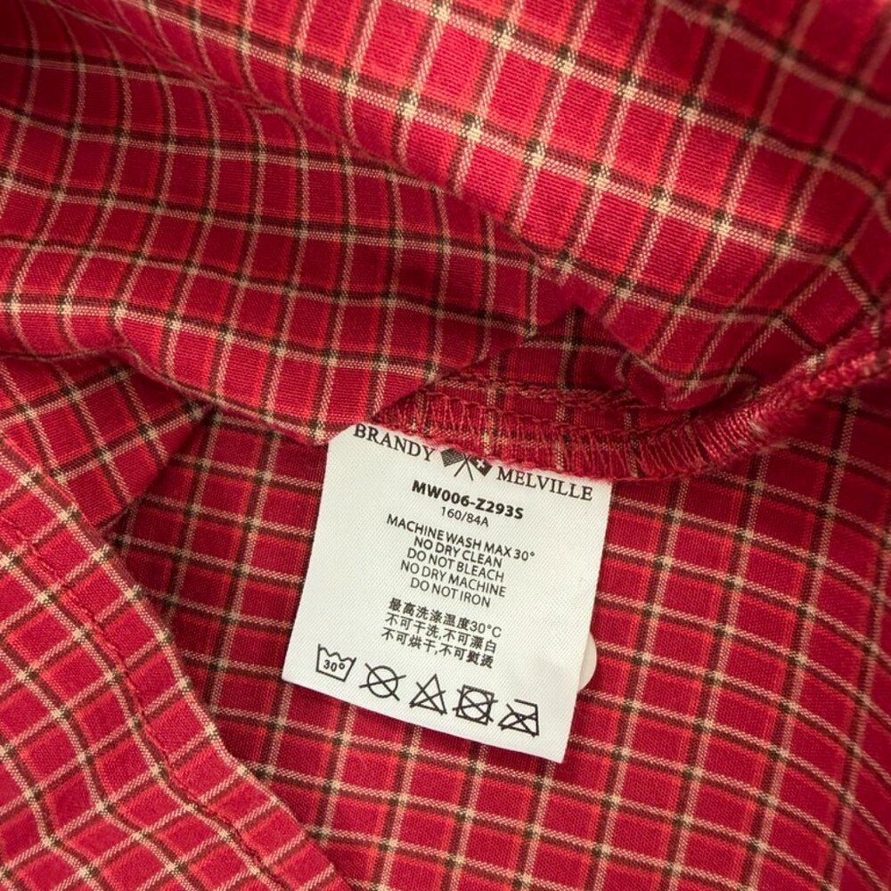 Brandy Melville Burgundy Plaid Tiffany Tank Top NWT - Picture 9 of 10